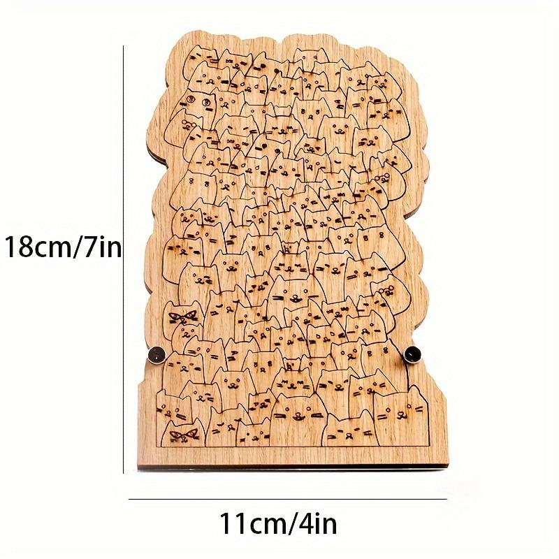 100 Pcs Cat Wooden Jigsaw Puzzle Wooden Hundred Cats Puzzle Cute Animals Kitty Puzzles Educational Toy for Kids & Adults