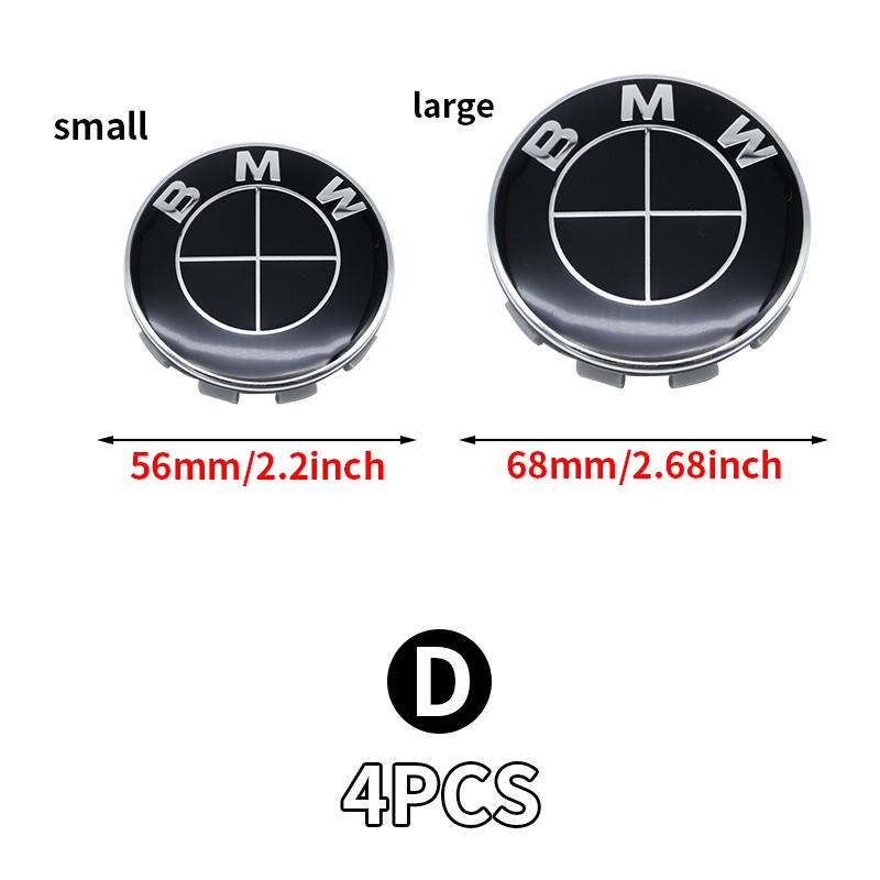 4 Stück 56mm 68mm Felgendeckel für BMW 50. Jubiläum M Power Karbonfaser Felgennabe Emblem Abzeichen E46 E90 F10 F30 G20 X5
