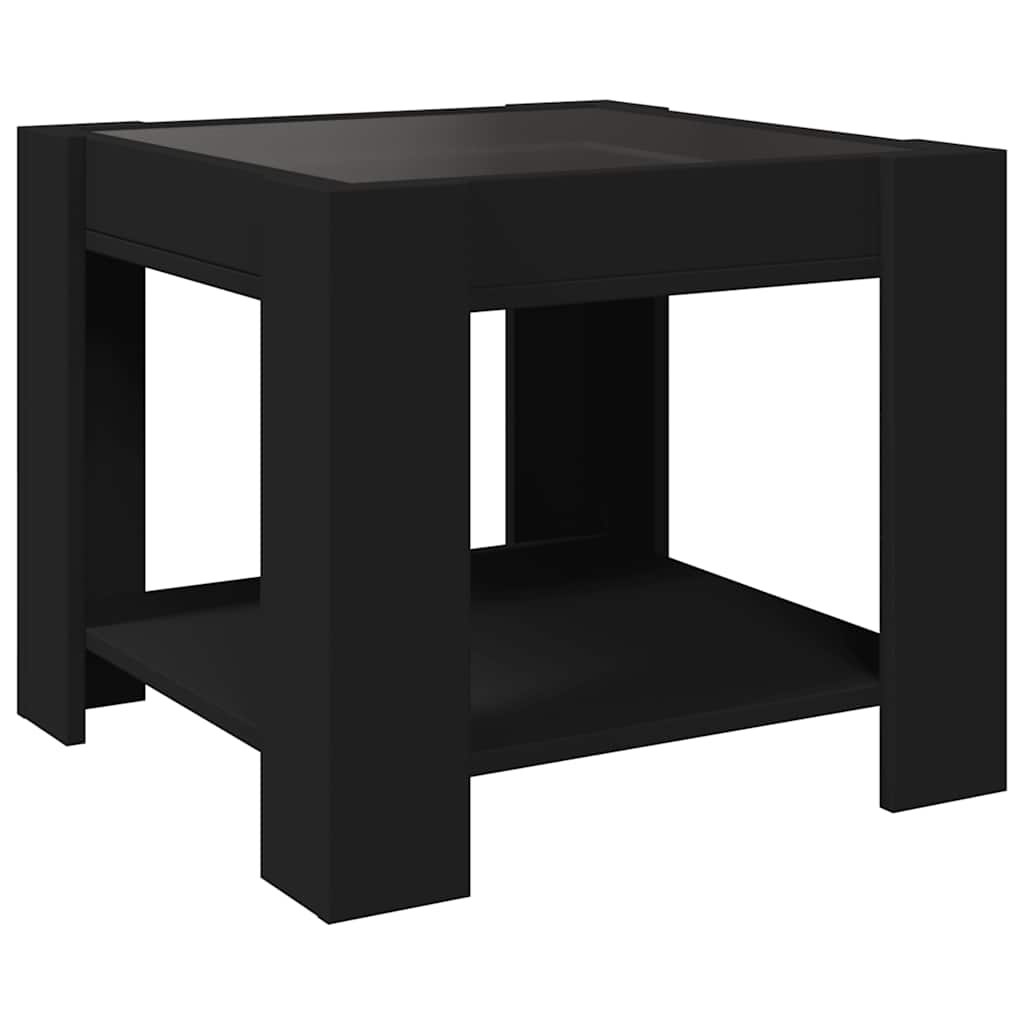 LED Coffee Table Black 53 x 53 x 45 cm Engineered Wood