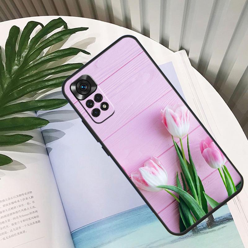 Tulips Flower Funda For Xiaomi Redmi Note 11 10 12 13 14 15 Pro Plus Case For Redmi 15C 10C 13C 12C 14C 15