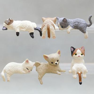 Edge Cat Computer Water Cup Car Edge Decoration Cream Glue Accessories Small Ornaments