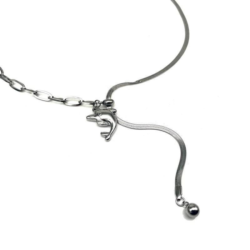 No Brand Long Animal Pendant Necklace With Tassel For Women Men
