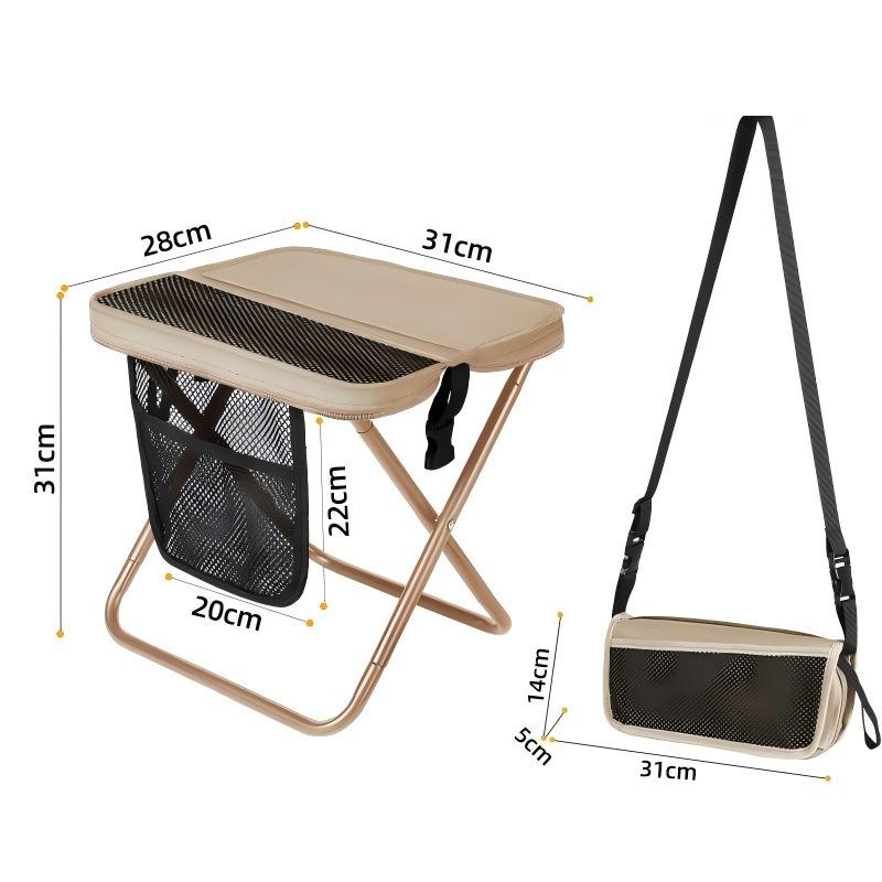Faltbarer Rucksackhocker Tragbarer Klapphocker mit Handtasche Geeignet für Picknick Wandern Camping Angeln Haushalt Eltern-Kind-Aktivitäten