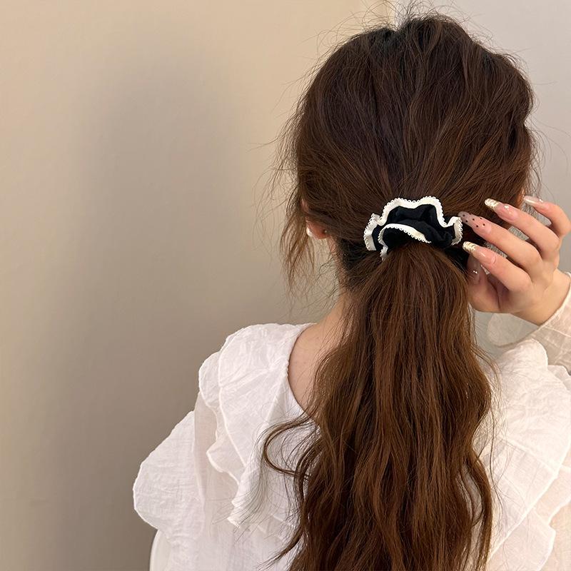 Fresh Lace Small Intestine Hair Band, Hair Tie, Ponytail, Korean-style Hair Tie, High School Girls' Elastic Hair Tie, Hair Elastic Band