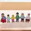 7 Stück Holzfiguren Set Puppenhaus Menschen Niedliche Puppen Spielset Frühe Bildung Miniatur