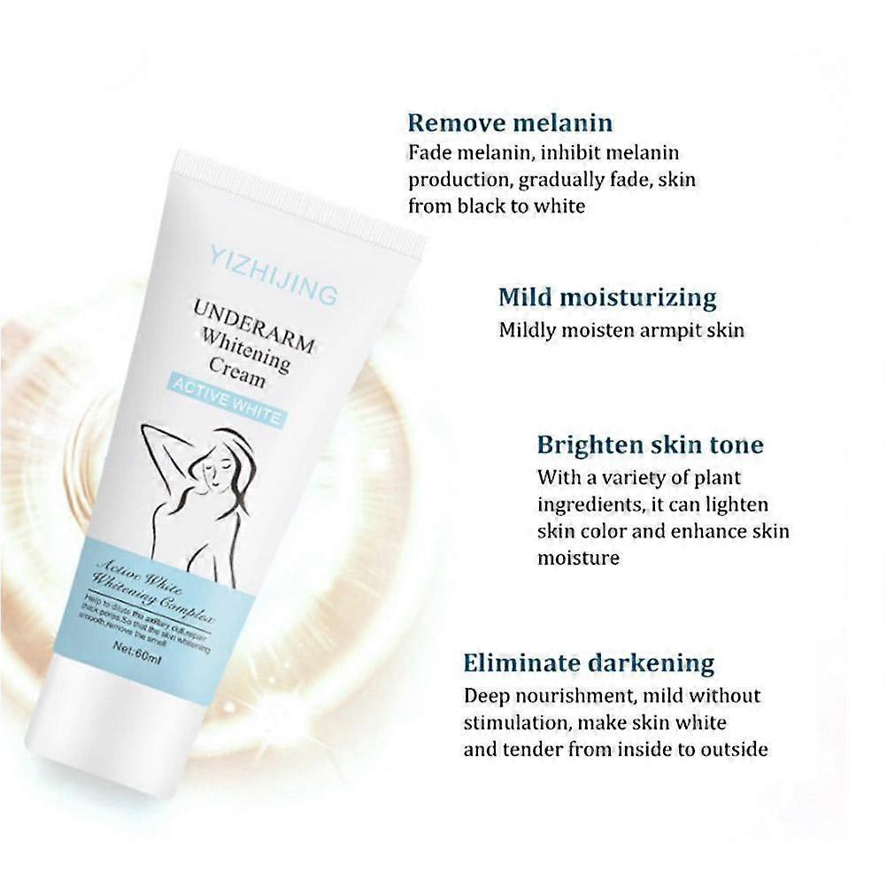 Underarm Whitening Cream Brightening Cream for Armpits Knees Elbows & Sensitive Private Areas, Dark Spot Corrector, Natural Formula