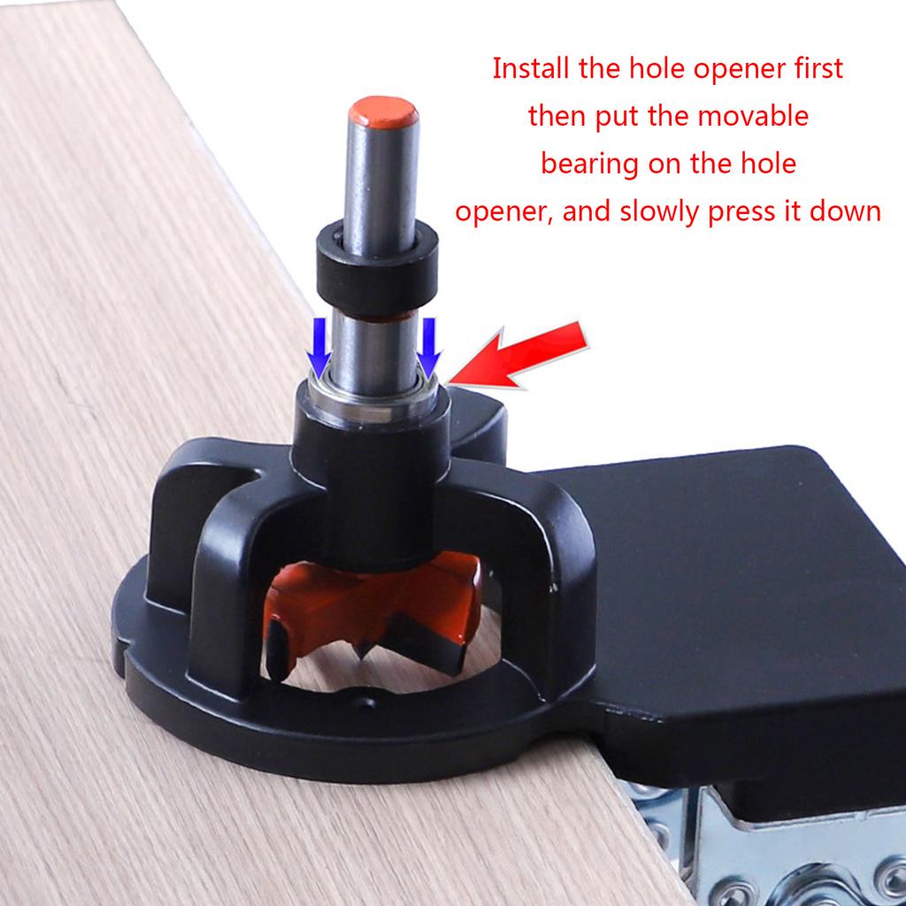 35mm Cabinet Hinge Jig Drilling Hole Puncher Accurate Locking Woodworking Dowel Jig Drill Guide Locator for Door