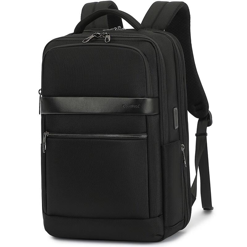 Men's Business Travel Laptop Backpack with Trolley Sleeve