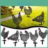 Statues Art Chicken Backyard Lawn Stakes Hen Yard Decor Garden Ornament Decor
