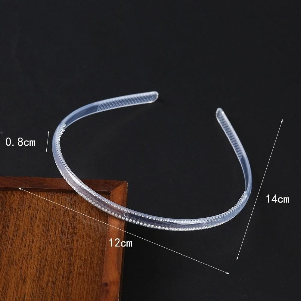 

3pcs 8/18/25mm Clear Plastic Headbands Toothed Minimalist Korean Hairband Women Hair Accessories 8mm