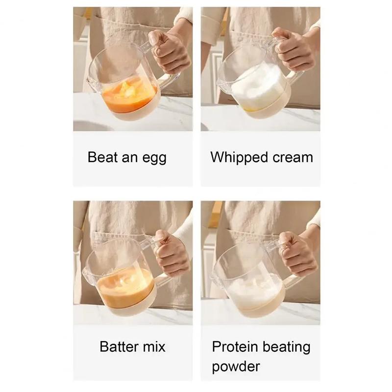 Egg Beater Hand Mixer Semi-Automatic Egg Whisk Milk Frother Handheld Egg Mixer Manual Press-type To Beat Egg Whites Baking Tool