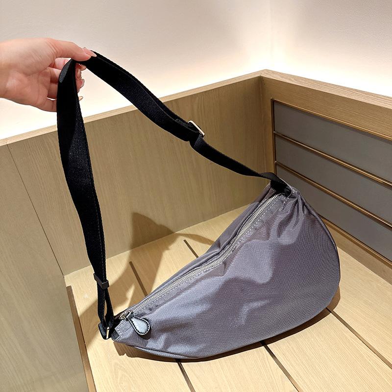 2024 New Summer Simple Crossbody Dumpling Bag, Trendy Versatile Nylon Fabric Bag, Student Casual Shoulder Bag