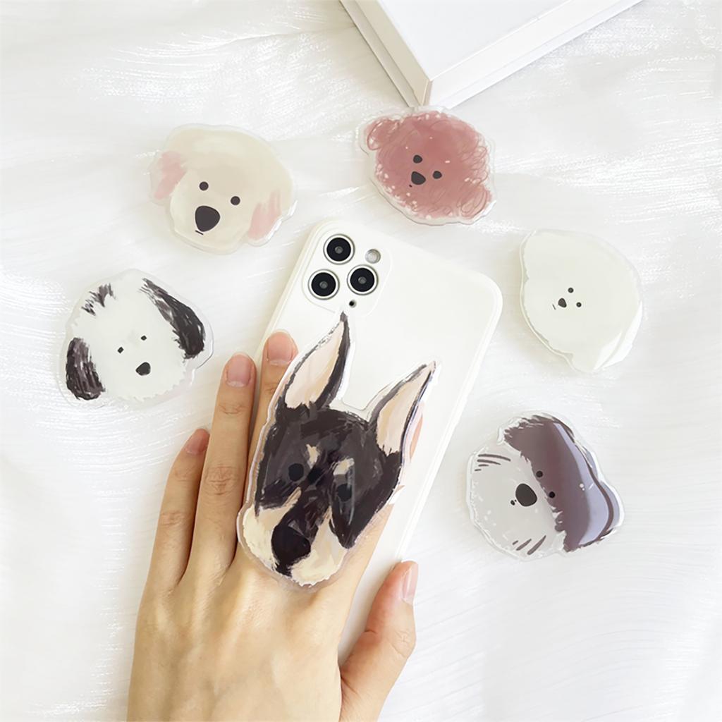 Customize High Quality Epoxy Resin Acrylic Phone Holder Retractable Folding Mobile Phone Grip Cell Phone Socket Custom Logo