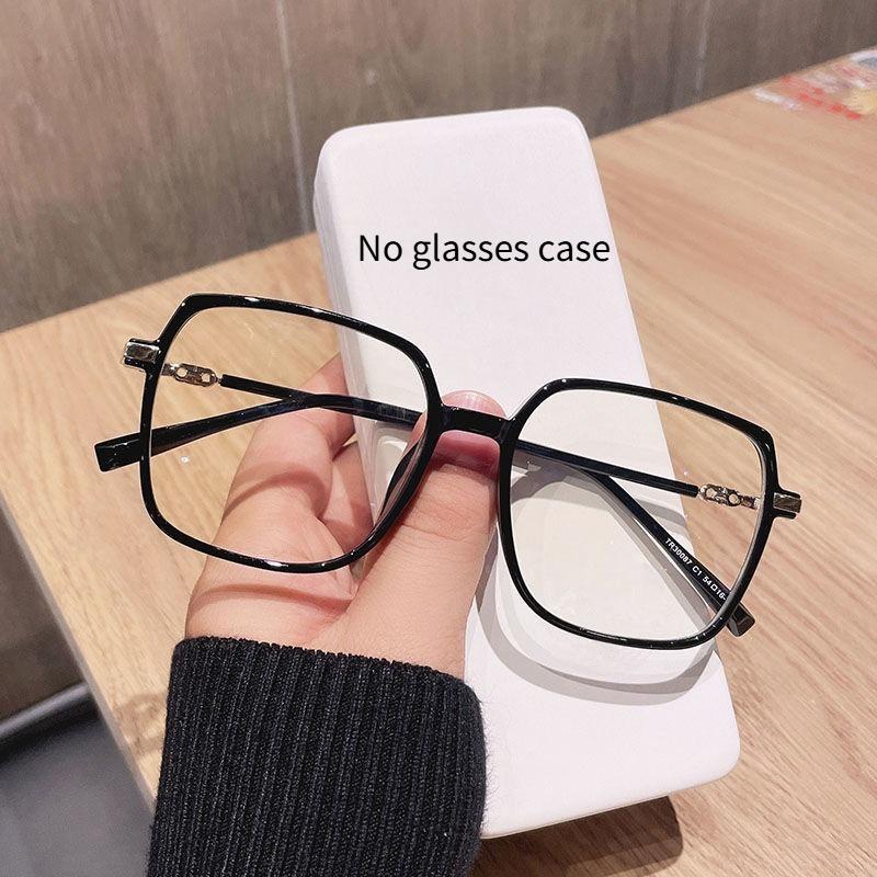 

Women s Flat Glasses New Model Large Frame Retro Style Unique Gift Accessory Retro Y2K Fashion Basic and Versatile чёрный