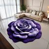 Yousheng Diatomaceous Earth Floor Mat 3D Realistic Flower Pattern Non-Slip Backing Door Mat Living Room Bathroom Kitchen Absorbent Mat