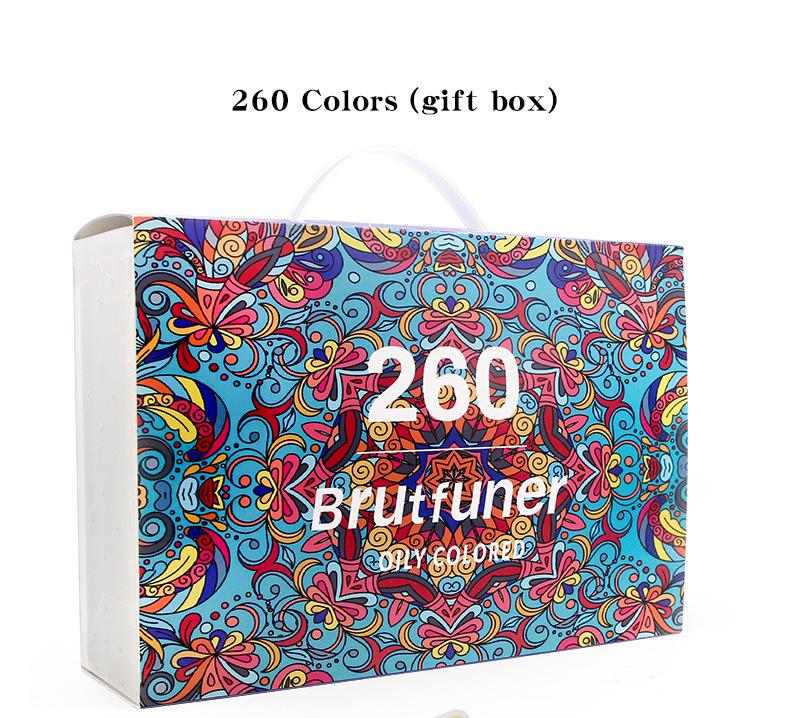Exclusive Set: 260-Color Oil-Based Colored Pencils for Students & Graffiti Artists