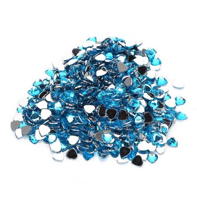 1000 Stück Acryl Diamant Hochzeitsdekoration DIY Bekleidungszubehör Kartendeko Herzform(blau )