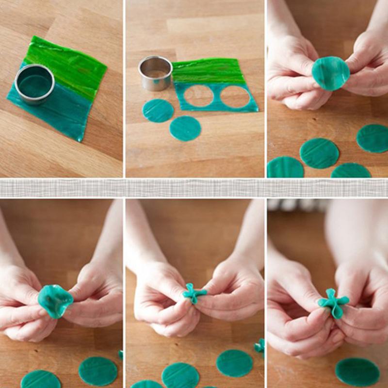 6Pcs/Set Stainless Steel Round Circle Shaped Cookie Cutter Biscuit Molds Silver