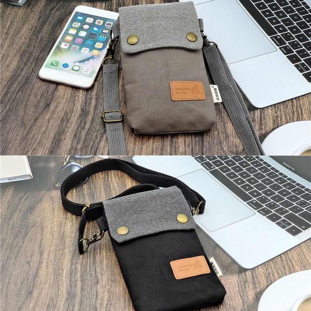 Three Layer Shoulder Bag Canvas Phone Bag New Crossbody Bag  for Women
