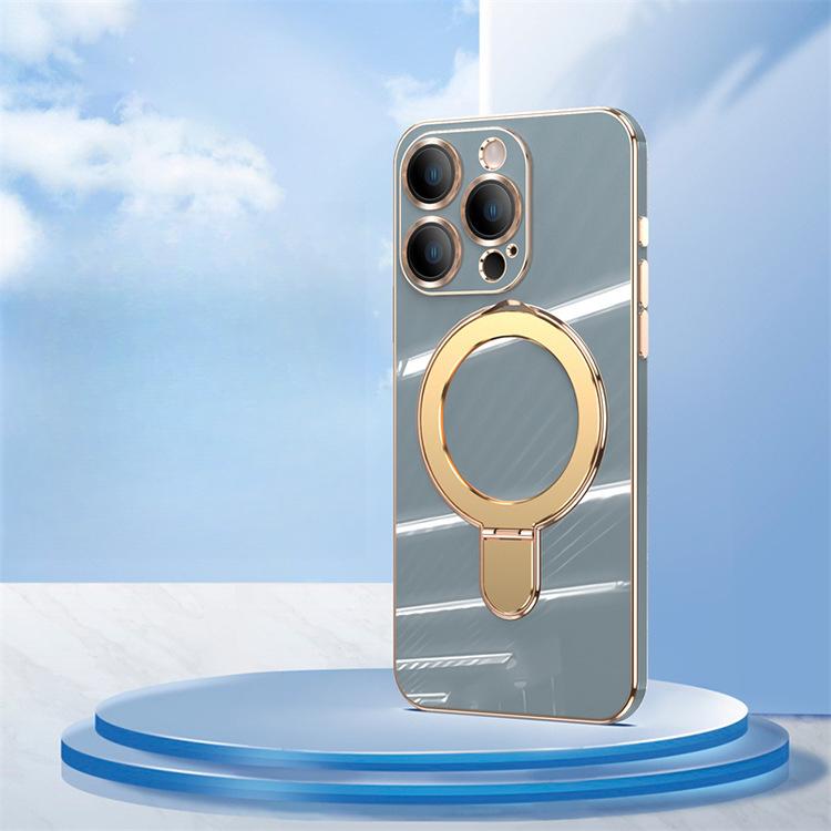 

Подходит для iPhone 16 Fulcrum Магнитный чехол для мобильного телефона Гальваническое покрытие Однотонный Apple 15pro Полная защита От падения 14 Защитный чехол iPhone16