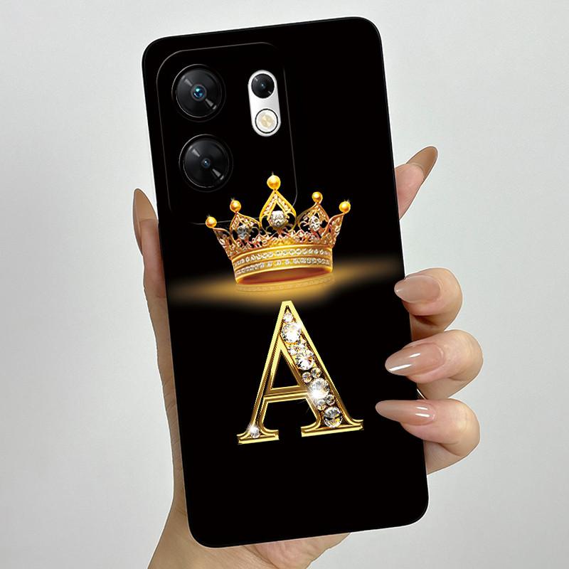 Case for infinix Zero 30 4G 5G Case X6731 Crown Letters Soft Silicone Shockproof Cover For Infinix Zero30 4g Cases X6731B Funda