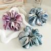 New Zari-dyed Satin Fabric Large Braided Hairband, Stylish and Versatile Elastic Hair Tie for Women's Updo Hairstyle
