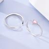 New Design 925 Silver Infinite Pink Zircon Love Heart Shape Ring Finger Rings For Women High Quality Wedding Jewelry Gift