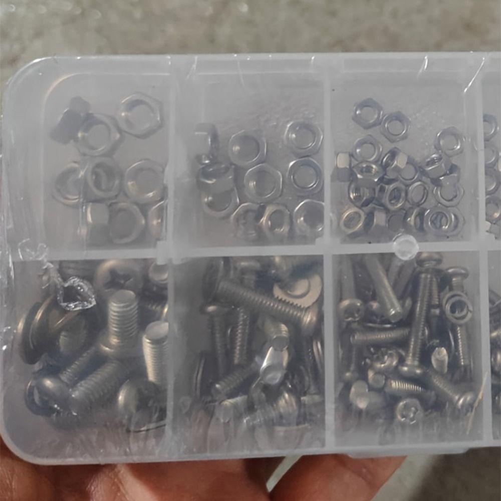 320pcs M2 M2.5 M3 M4 M5 Nut Bolt Hardware Bolt Nut Combination Kit  Replacement Tool