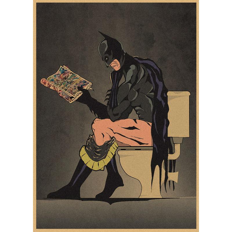 

Marvel Bathroom Humor Poster - Large Decorative Mural for Hotel, Bar, or Restroom Wall White card paper (non-adhesive) 30*42 cm