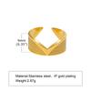 European & American Style Titanium Steel Men's Open Ring - Non-Fading, Minimalist, Stainless Steel Design