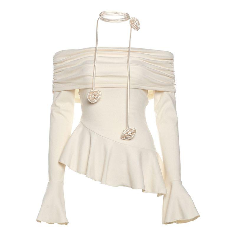 

Странный Кот Ретро Облегающий Верхняя Одежда Футболка с Длинными Рукавами Apricot color S