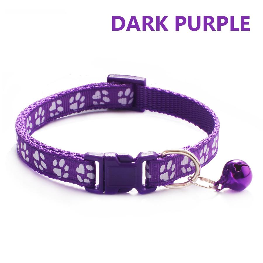 1/5Pcs Adjustable Footprint Pet Collar with Bell, Cute Soft Neck Collar for Puppy Small Dog Kitten Cat Daily Wear