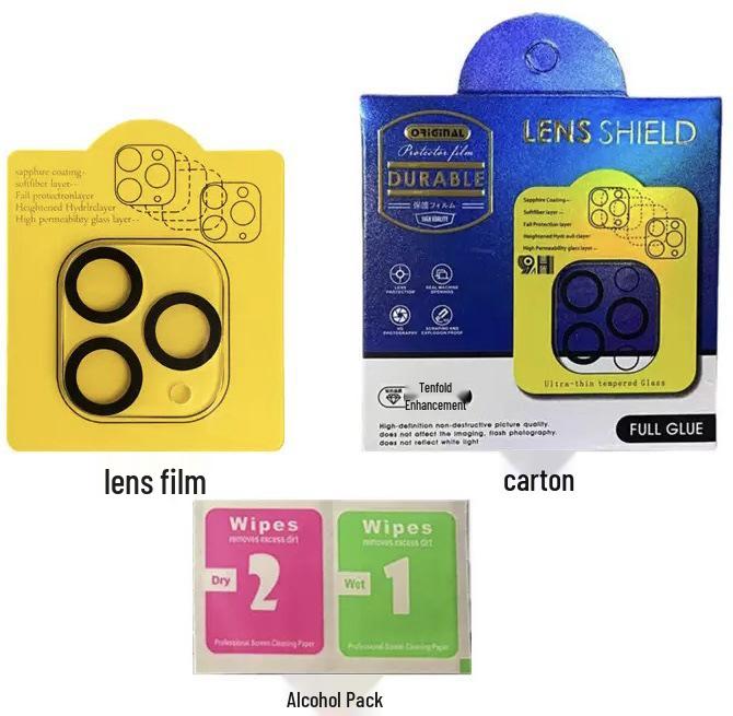 Apple 17 Pro Max 3D Silk Screen Full Coverage Transparent Camera Lens Protector