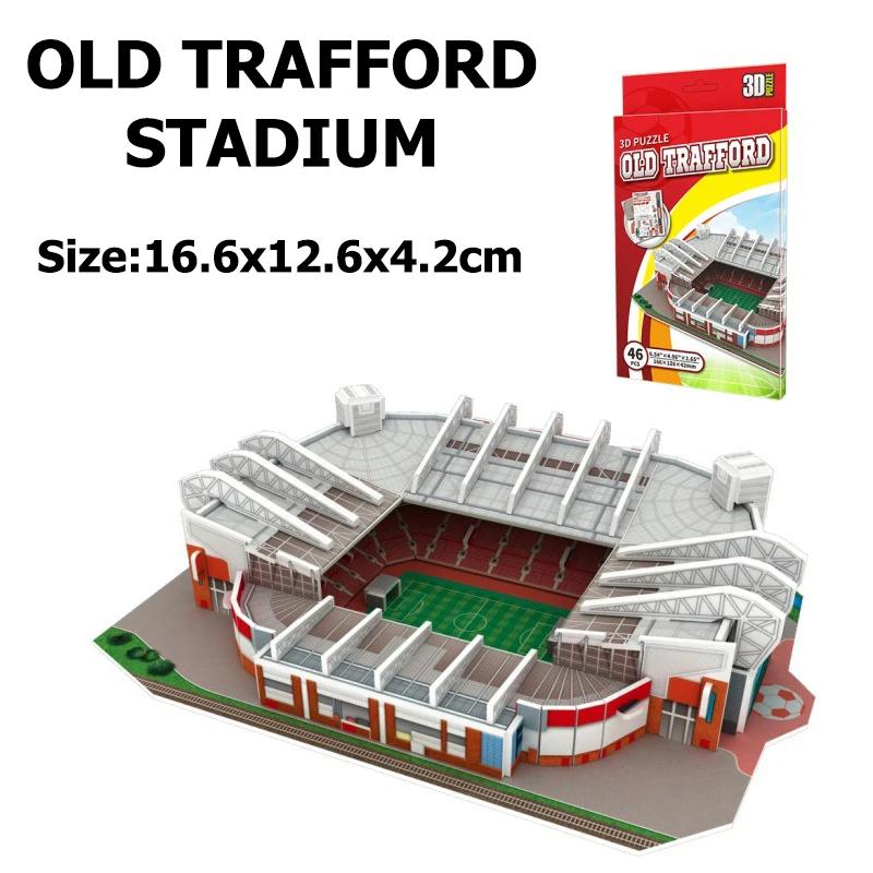 Desktop Ornaments Football Field Model Fans Souvenir DIY Paper Puzzle Table Games 3D Building Stadium Assembly Simulation TMZ