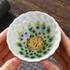 Colorful Pearl Glaze Silver Inlaid Celadon Large Master Kung Fu Set Personal Jian Zhan Jun Kiln Tea Cup