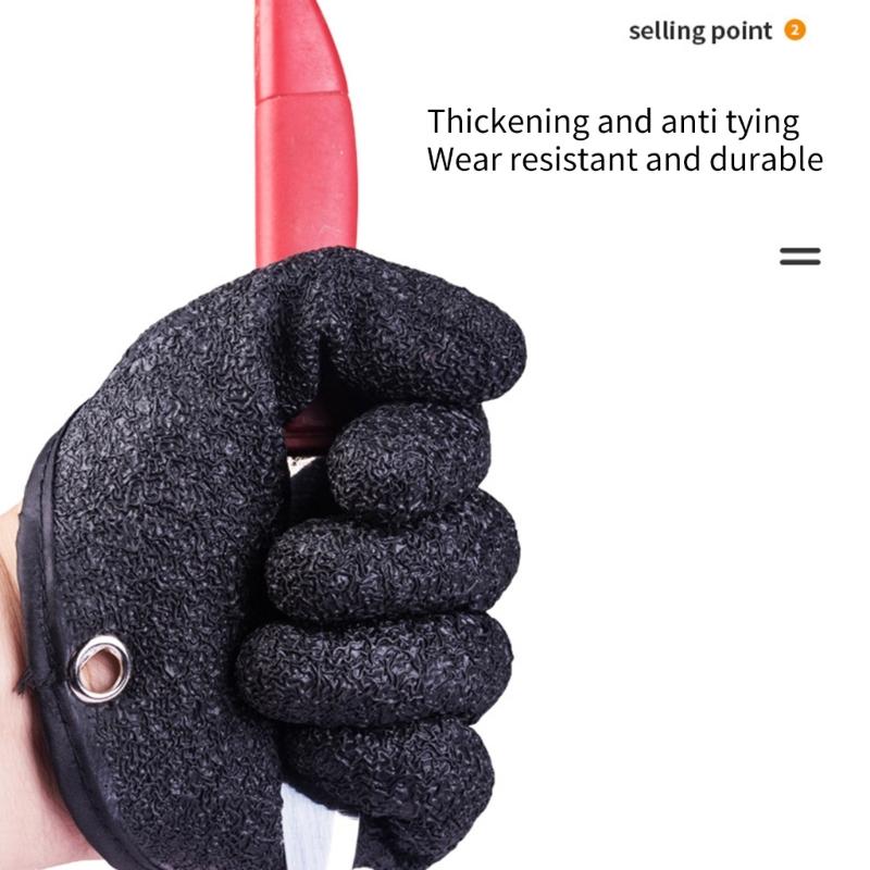 1 pár rybářských rukavic s magnetickým uvolňováním, odolné proti propíchnutí, rybářské rukavice