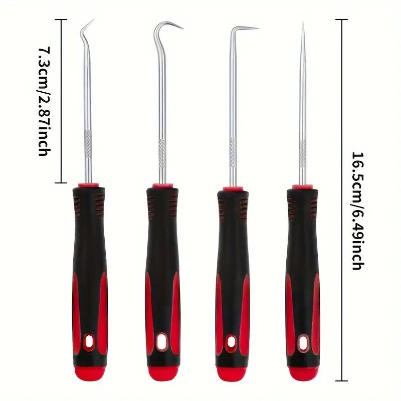 4pcs Oil Seal Pliers Set Pull Hook Oil Seal Screwdriver O-ring Puller Disassembly Hook Automotive Tire Repair Hand Tools