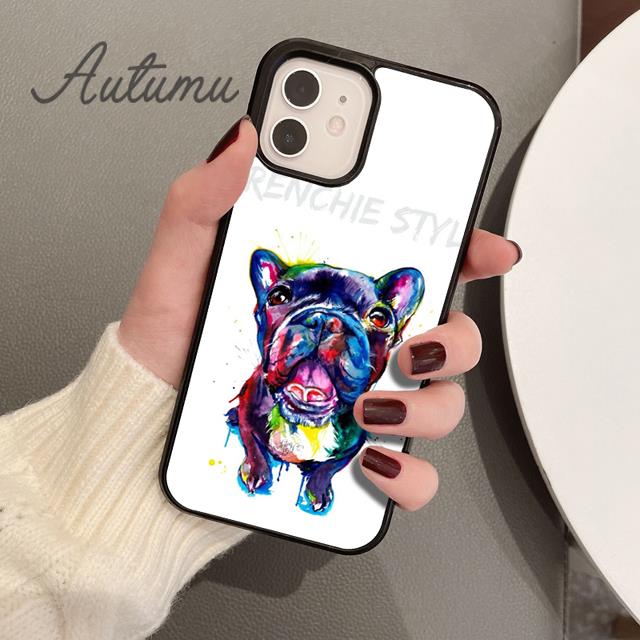 French Bulldog Cute Cartoon Phone Case for iPhone 11 12 13 14 Pro Max Mini X XR XS SE 2020 6S 7 8 Plus Samsung S21 S22 Shell
