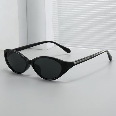 2026 New Fashion Cat-eye Small Frame Sunglasses Oval Glasses UV400 Outdoor Sunscreen Glasses Personalized Street Photography Props