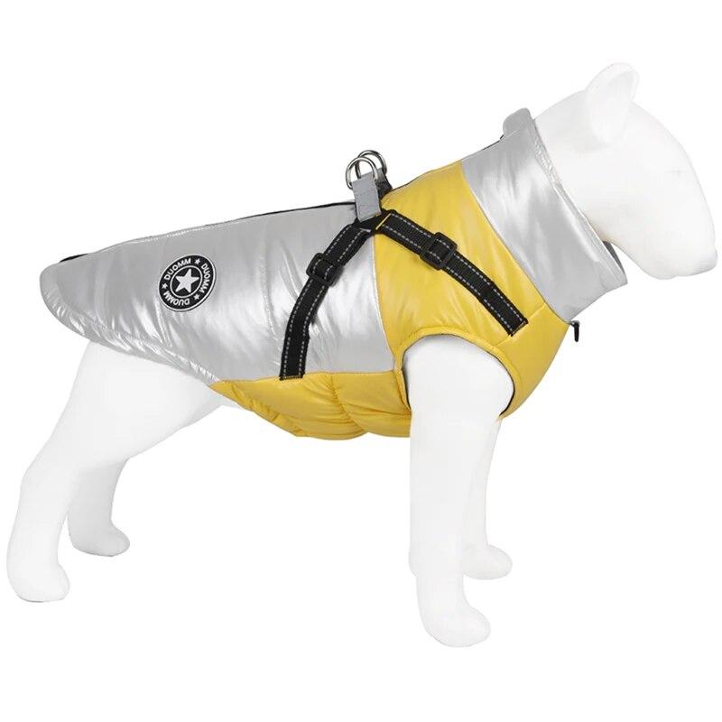 Dog Jacket with Harness Winter Warm Dog Clothes for Small Medium Dogs Waterproof Pet Coat Chihuahua French Bulldog Costume