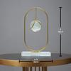 Clear Crystal Ball with Stand, Light Luxury Crystal Sphere for Gift, Gold Art Deco for Photography Ornaments, Bookcase, Wedding, Party