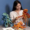 Leopard Octopus Print Plush Toy Simulated Octopus Decompression Props Doll Gift
