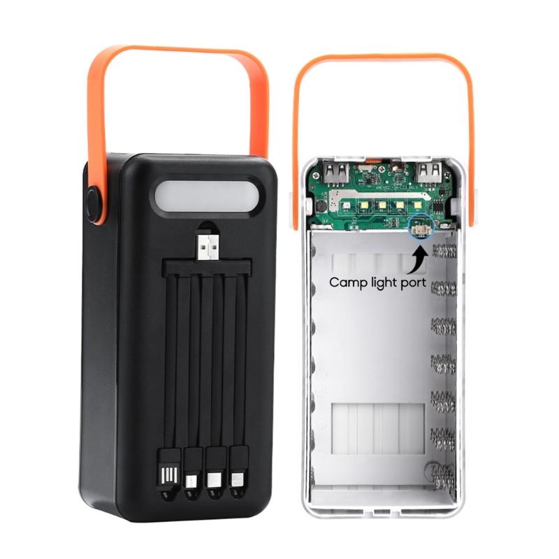 DIY 28 X 18650 PD QC3.0 USB 10W 22.5W Battery Storage Box Fast Wireless Charging Power Bank Case 18650 Battery Holder