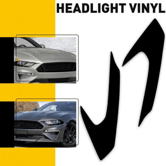 

For 2018- Ford Headlight Mustang Sticker Smoked Precut Vinyl Film Blackout