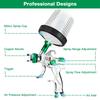 HVLP Spray Gun 1.4+1.7+2.0mm Nozzle Kit with Air Regulator Filters +10PCS No-clean Paint Mixing Cups High Quality Spray Gun