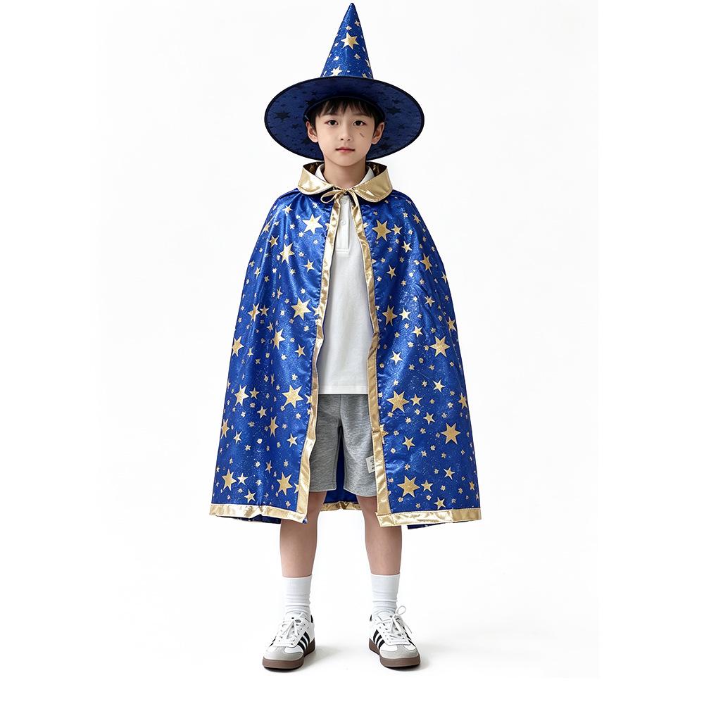 Five-Star Halloween Witch Cape Costume for Kids