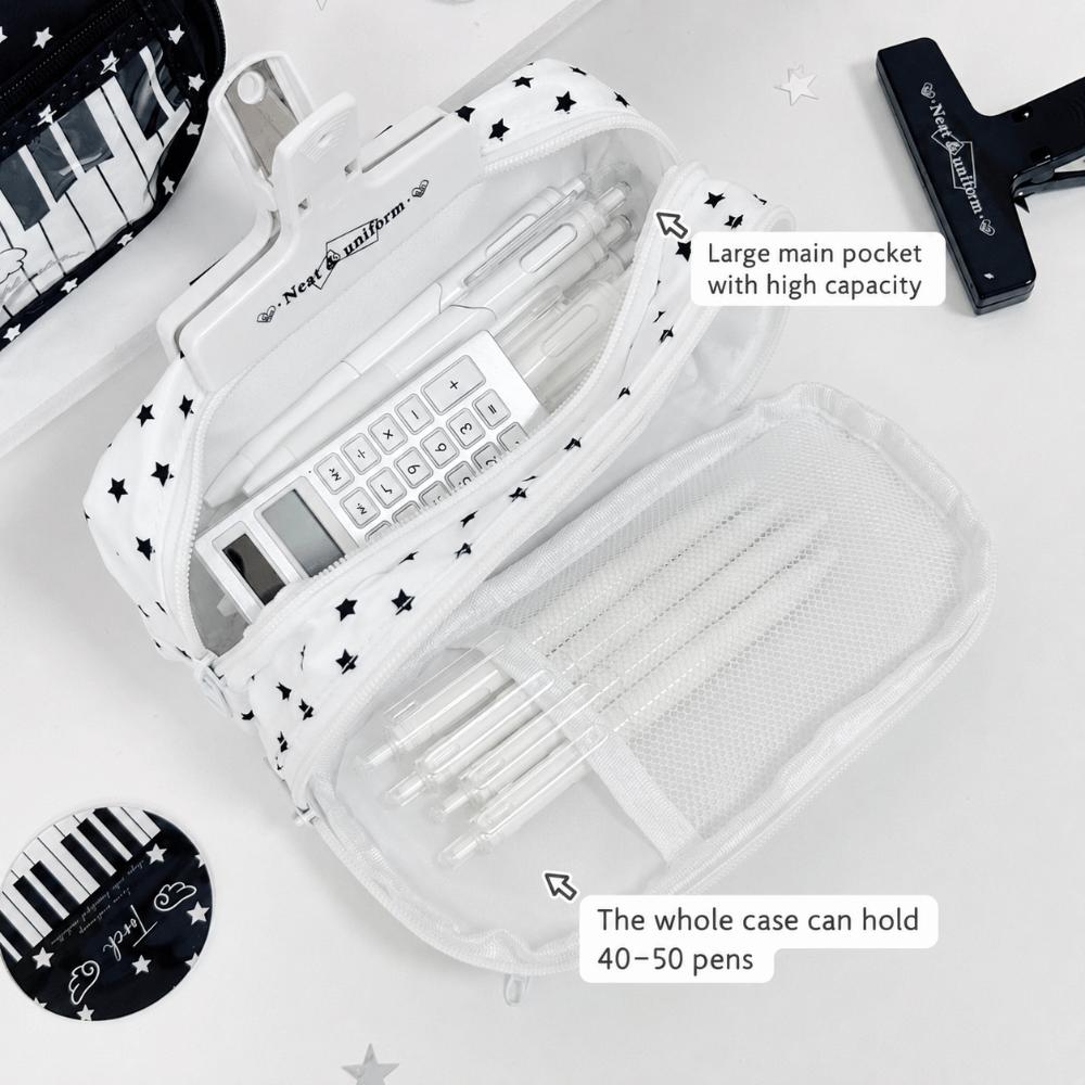 Large Capacity Pen Bag Multi-Layer Pencil Pouch Kawaii Stationery Bag Gift