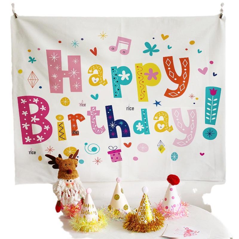 Happy Birthday Wall Hanging Cloth