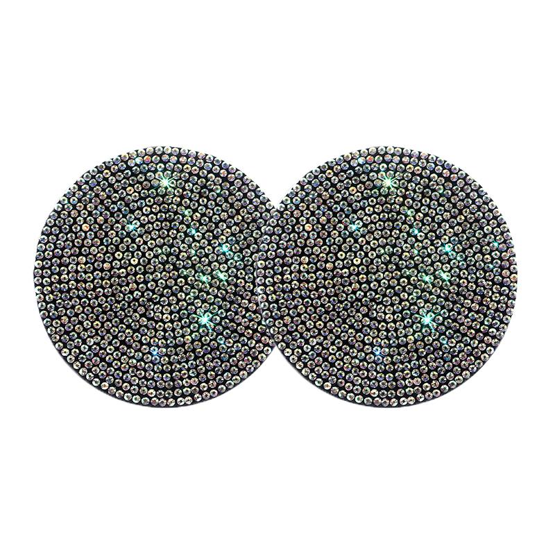 1/2 Stück Glitzernder Diamant Auto Untersetzer Wasserbecher Schlitz Rutschfeste Matte Silikonpad Becherhalter Matte Auto Gadget Bling Autozubehör 6 Farben