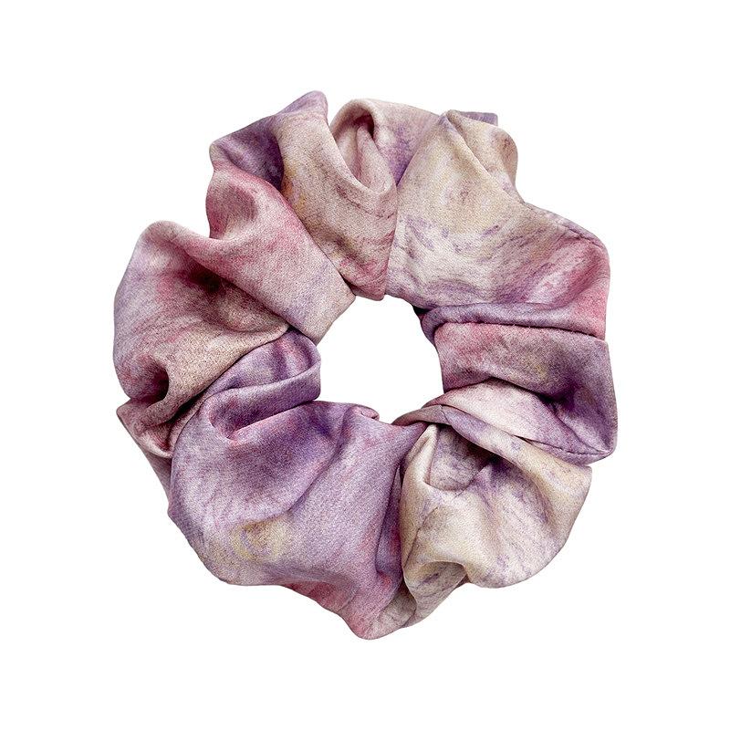 New Zari-dyed Satin Fabric Large Braided Hairband, Stylish and Versatile Elastic Hair Tie for Women's Updo Hairstyle